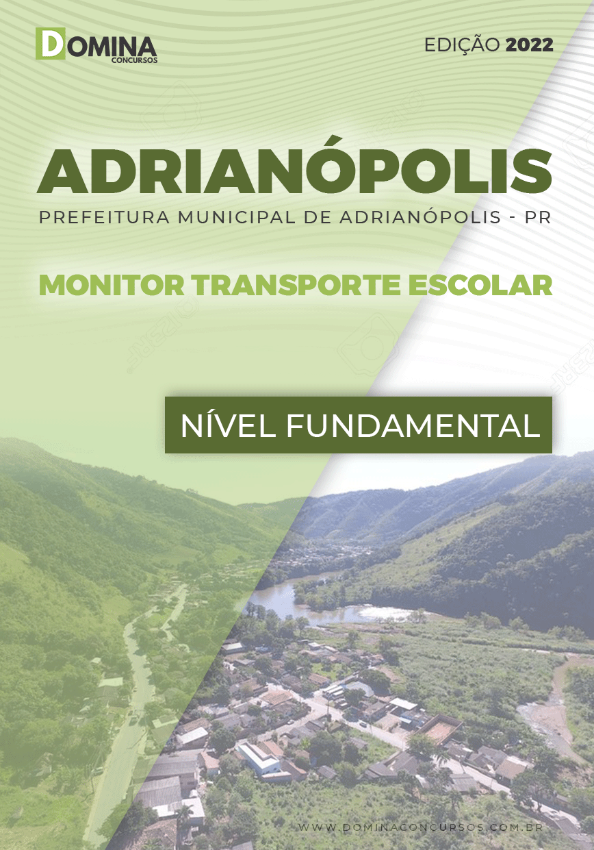 Apostila Pref Adrianópolis PR 2022 Monitor Transporte Escolar