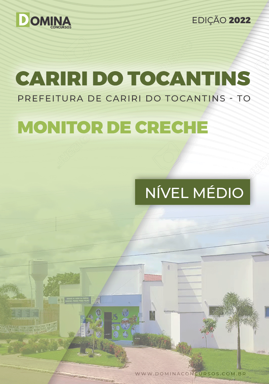 Apostila Pref Cariri Tocantins TO 2022 Monitor de Creche