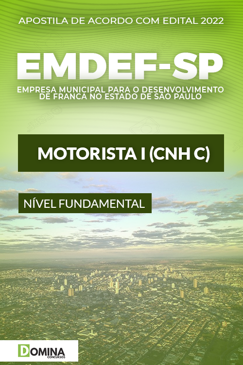 Apostila Concurso EMDEF Franca SP 2022 Motorista I CNH C