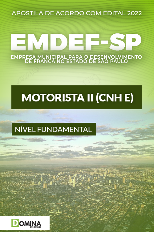 Apostila Concurso EMDEF Franca SP 2022 Motorista II CNH E