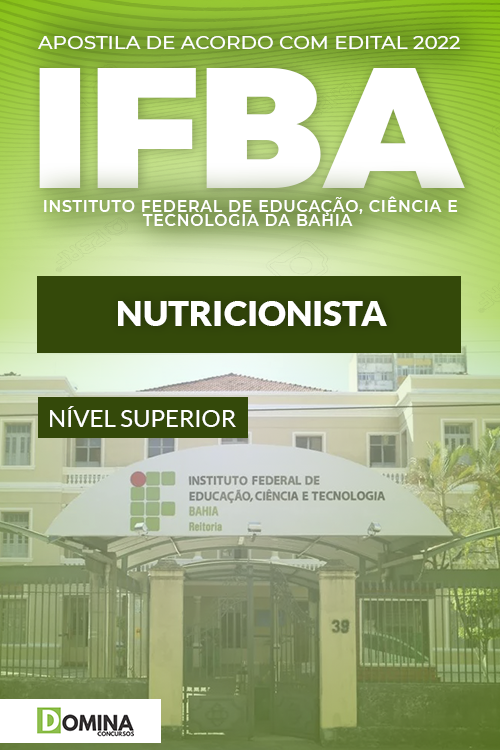 Apostila Digital Concurso IFBA 2022 Nutricionista Habilitação