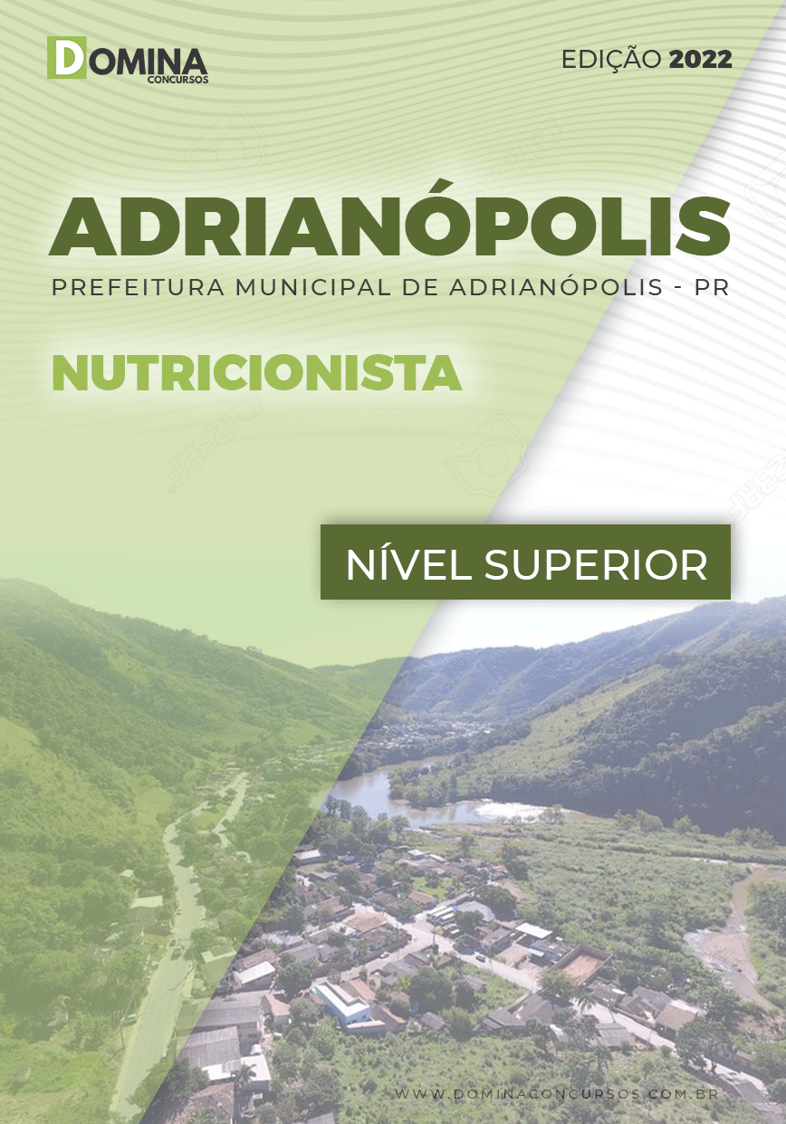 Apostila Digital Pref Adrianópolis PR 2022 Nutricionista