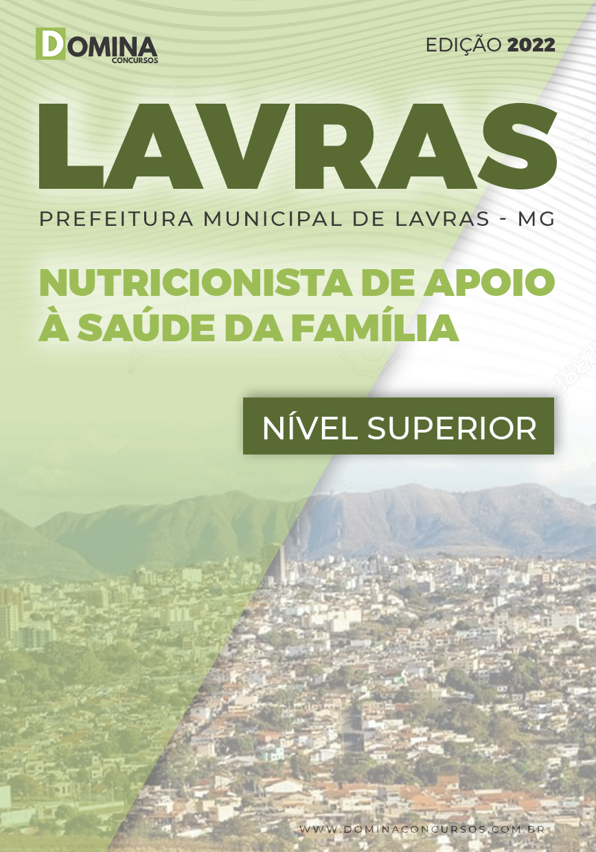 Apostila Pref Lavras MG 2022 Nutricionista Apoio Saúde Família