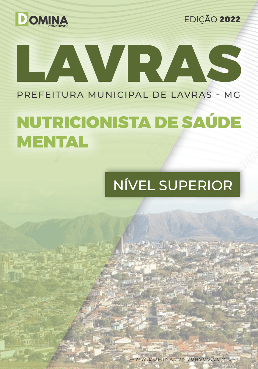 Apostila Pref Lavras MG 2022 Nutricionista Saúde Mental