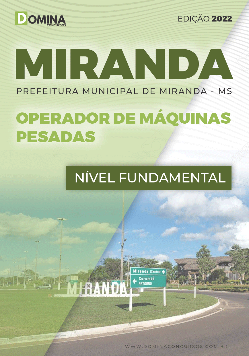 Apostila Pref Miranda MS 2022 Operador de Máquinas Pesadas