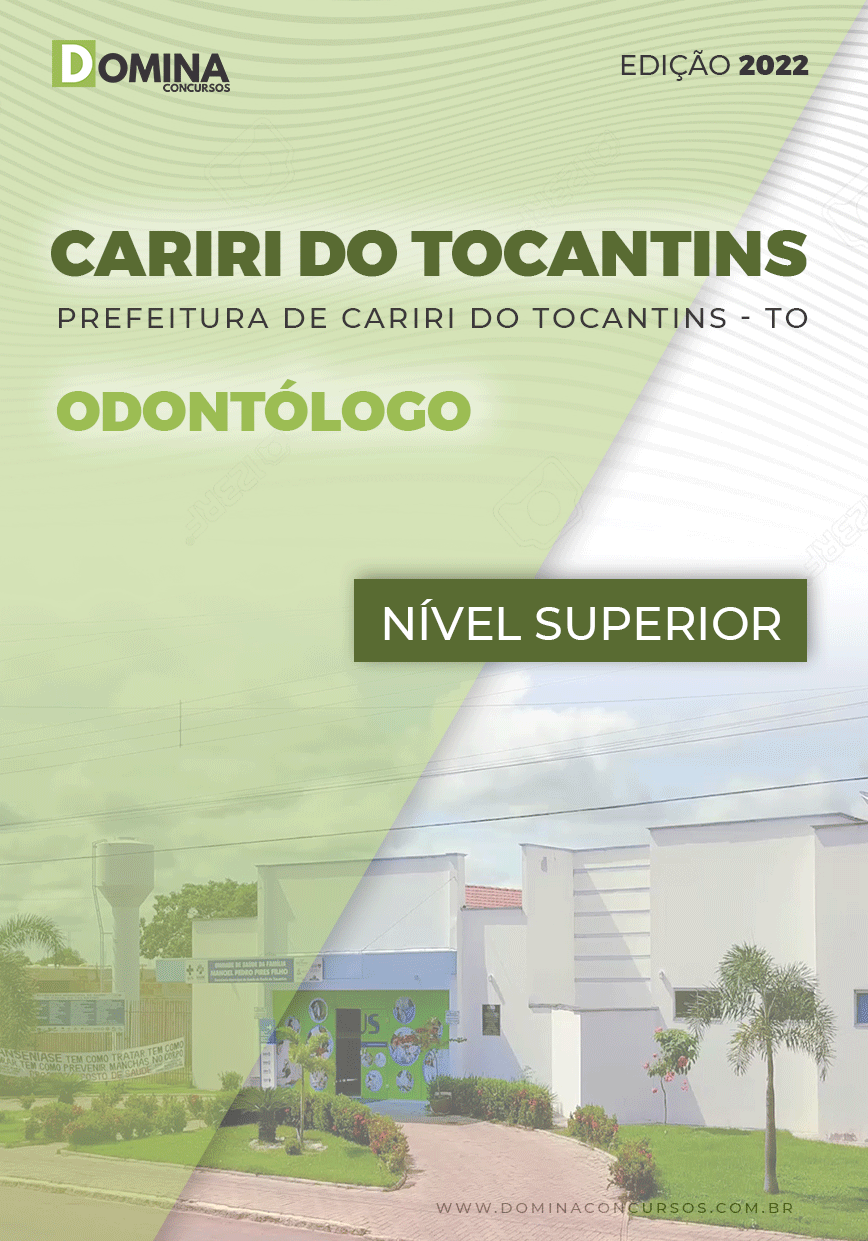 Apostila Concurso Pref Cariri Tocantins TO 2022 Odontólogo