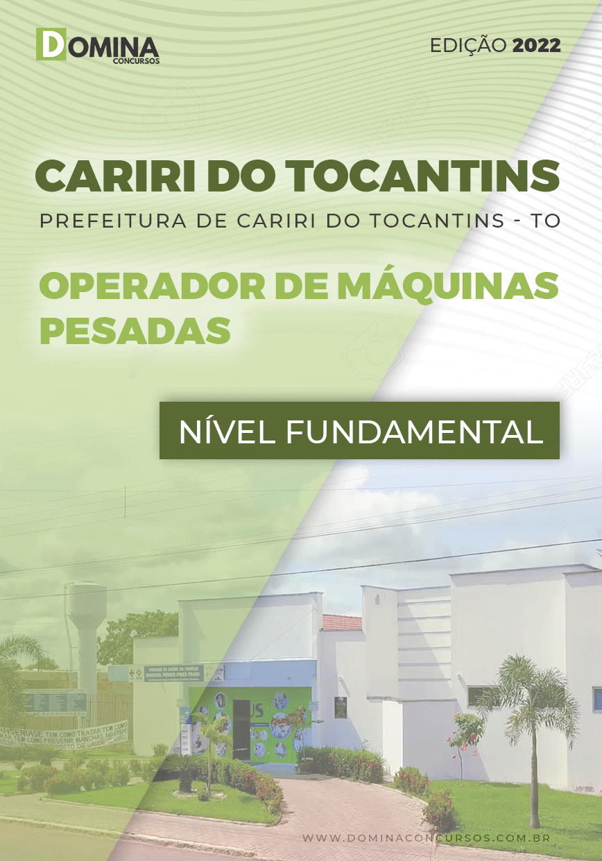 Apostila Pref Cariri Tocantins TO 2022 Operador Máquinas Pesadas