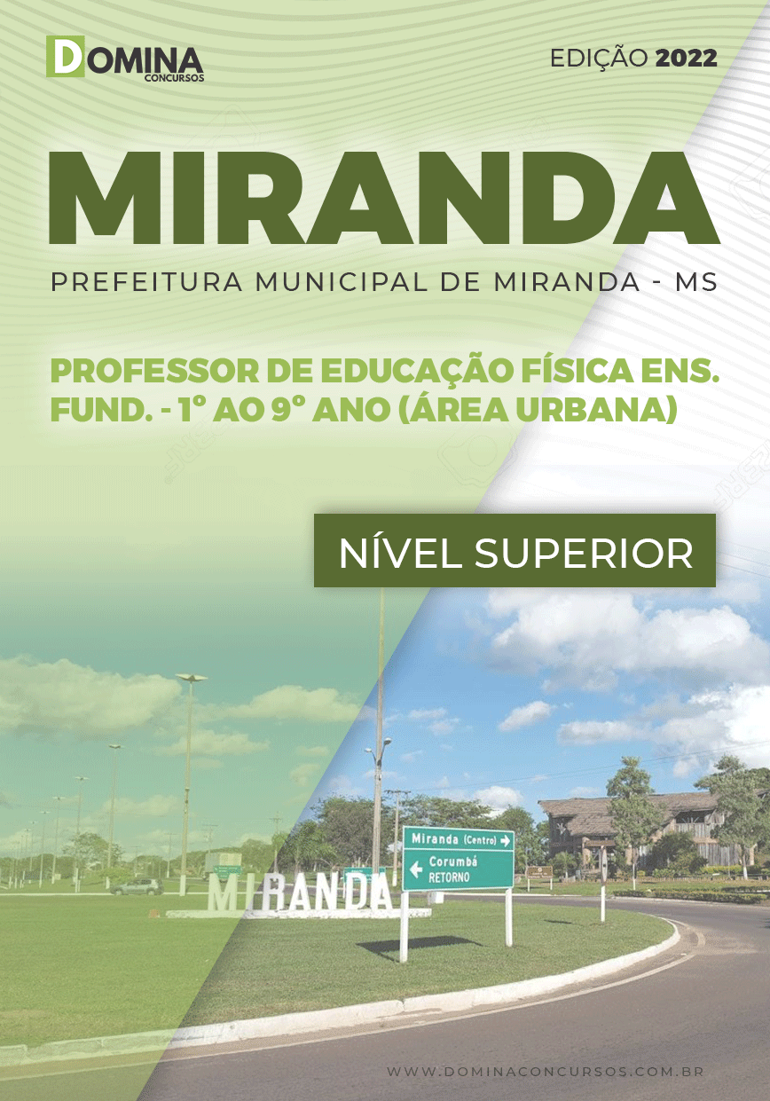 Apostila Pref Miranda MS 2022 Prof Educação Física Área Urbana