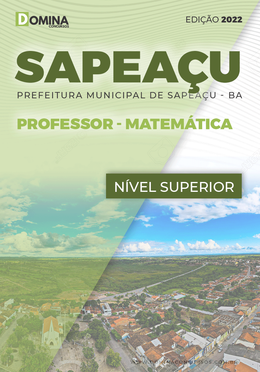 Apostila Concurso Pref Sapeaçu BA 2022 Professor Matemática