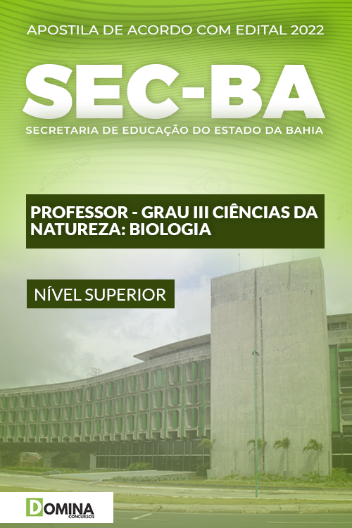 Apostila SEC BA 2022 Coord Pedagógico Ciências Natureza Biologia