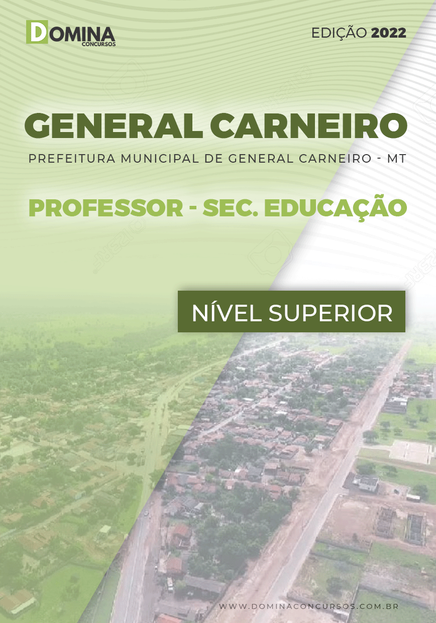 Apostila Pref General Carneiro MT 2022 Profesor Sec Educação