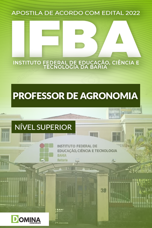Apostila Digital Concurso IFBA 2022 Professor Agronomia