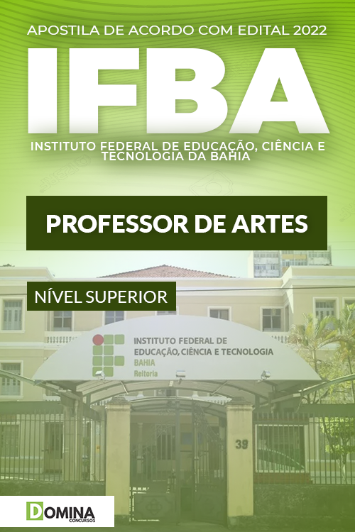 Apostila Digital Concurso IFBA 2022 Professor Artes