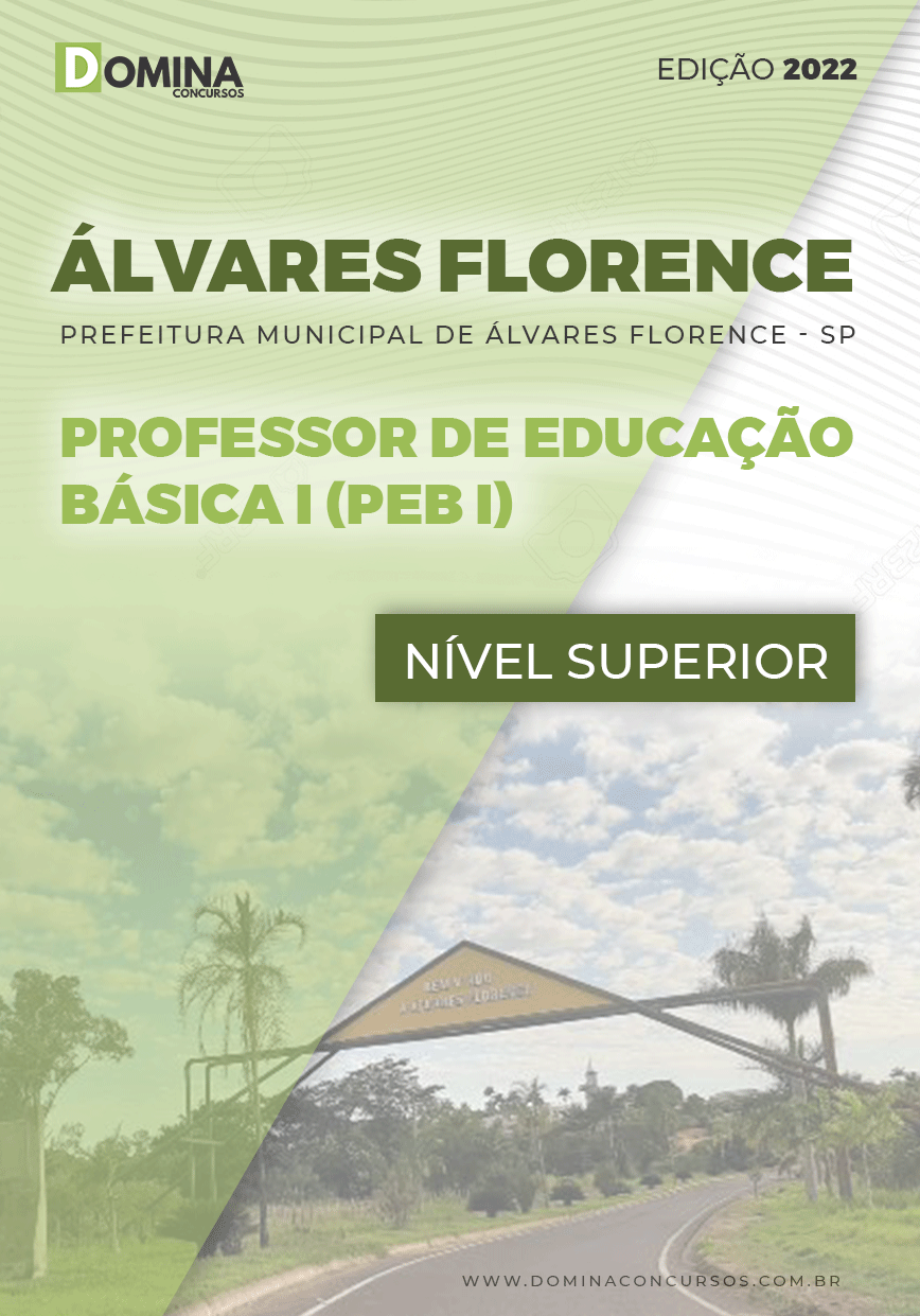 Apostila Pref Álvares Florence SP 2022 Professor Educação Básica I
