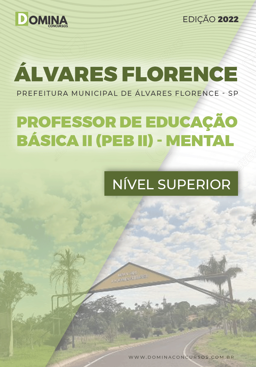 Apostila Pref Álvares Florence SP 2022 Prof Educação Básica II Mental