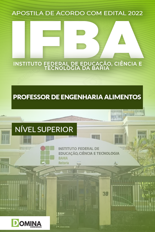 Apostila Concurso IFBA 2022 Professor Engenharia Alimentos