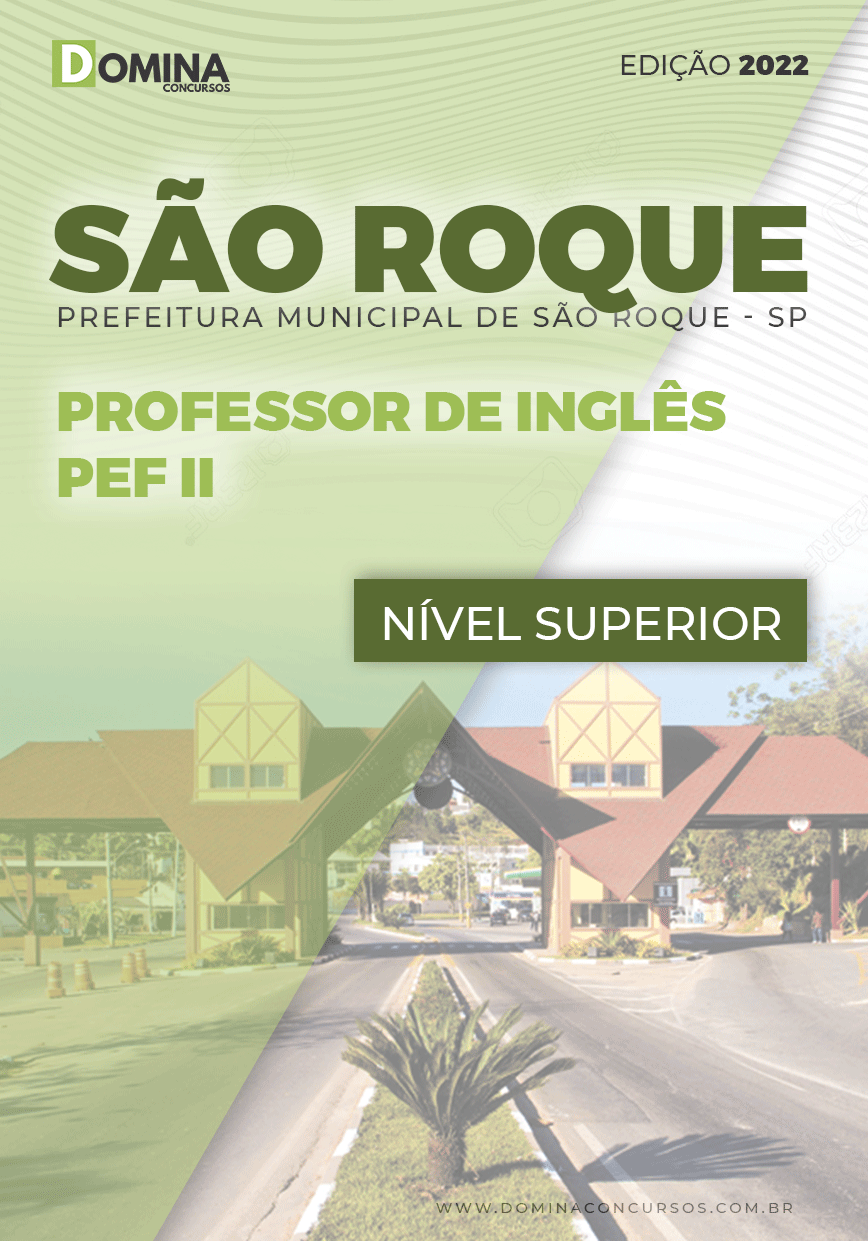 Apostila Pref São Roque SP 2022 Professor Inglês PEF II