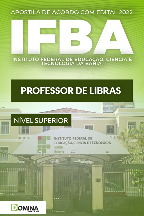 Apostila Digital Concurso IFBA 2022 Professor Libras