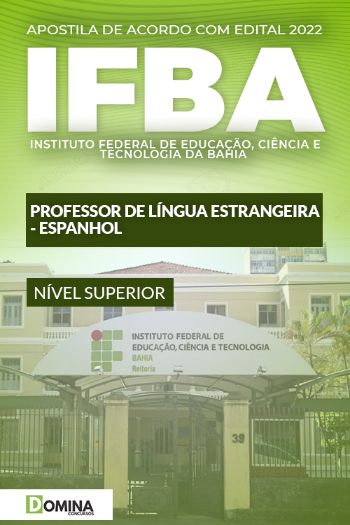 Apostila Digital Concurso IFBA 2022 Professor Espanhol