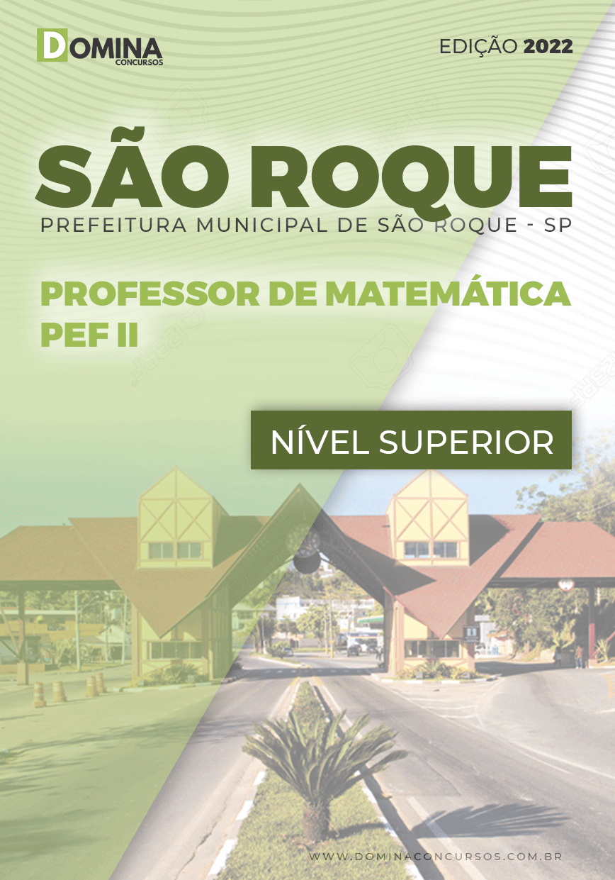 Apostila Pref São Roque SP 2022 Professor Matemática