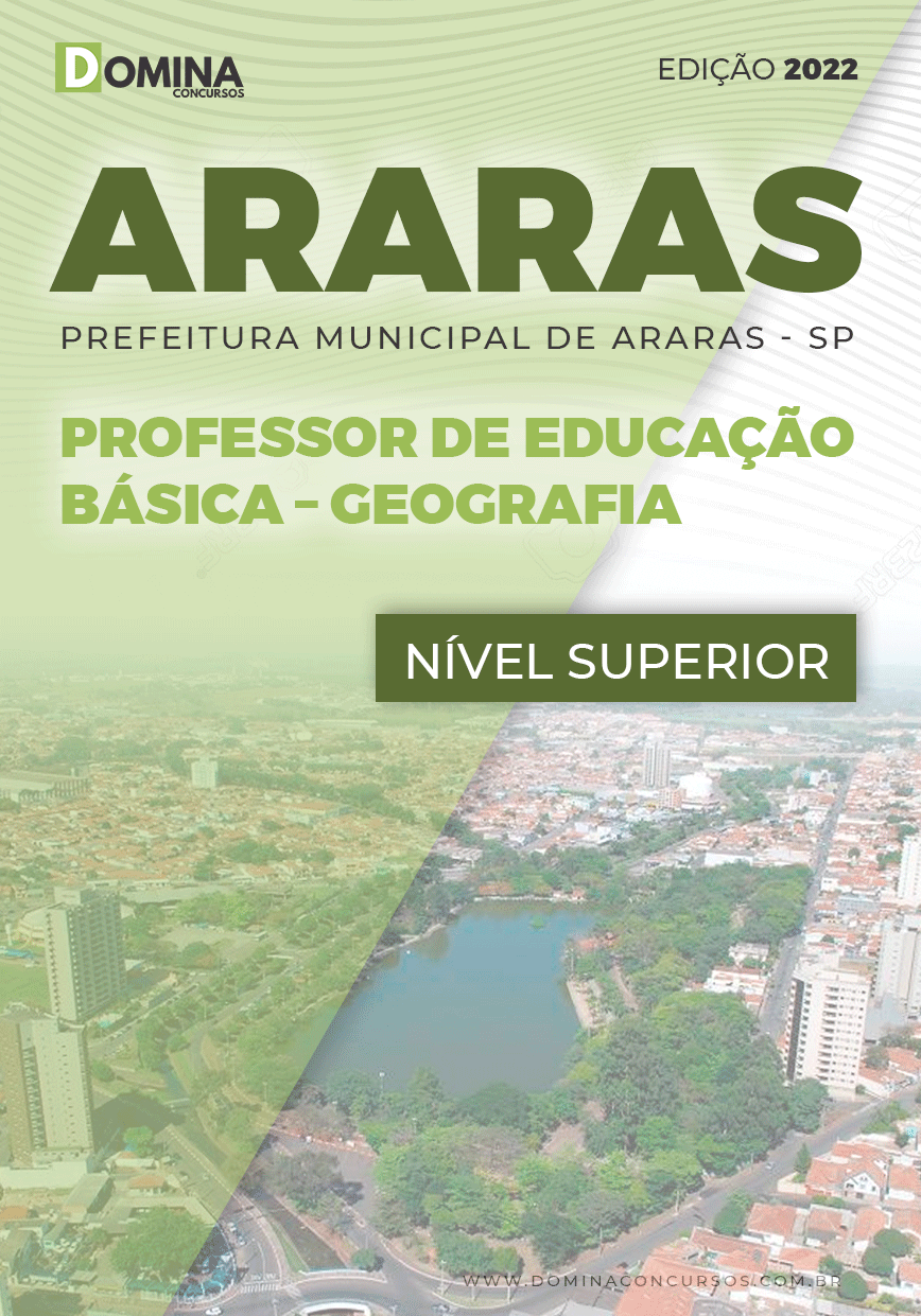 Apostila Pref Araras SP 2022 Professor Educação Básica I Geografia