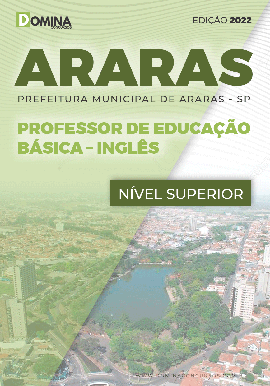 Apostila Pref Araras SP 2022 Prof Educação Básica II Língua Inglesa