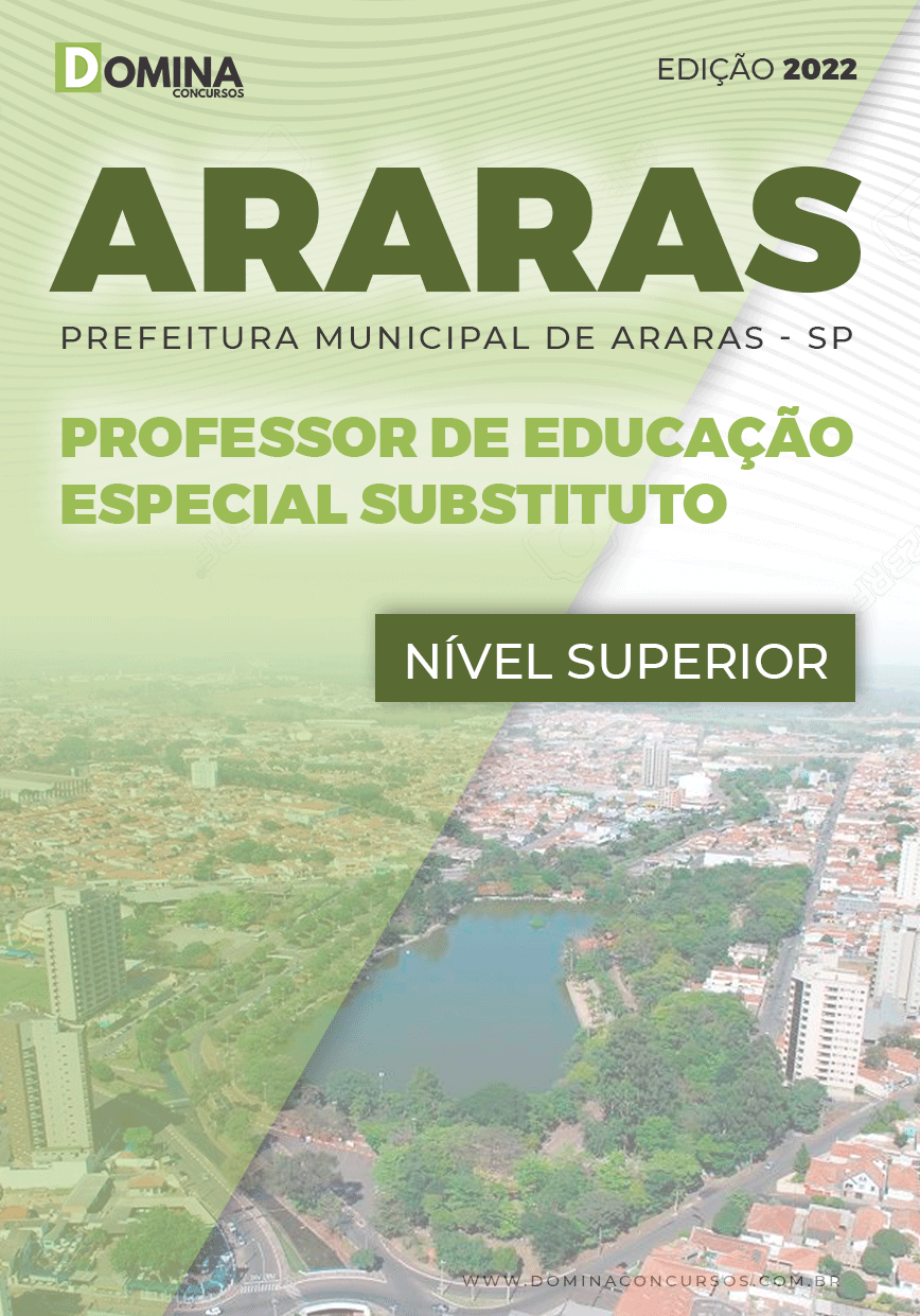 Apostila Pref Araras SP 2022 Professor Educação Especial Substituto