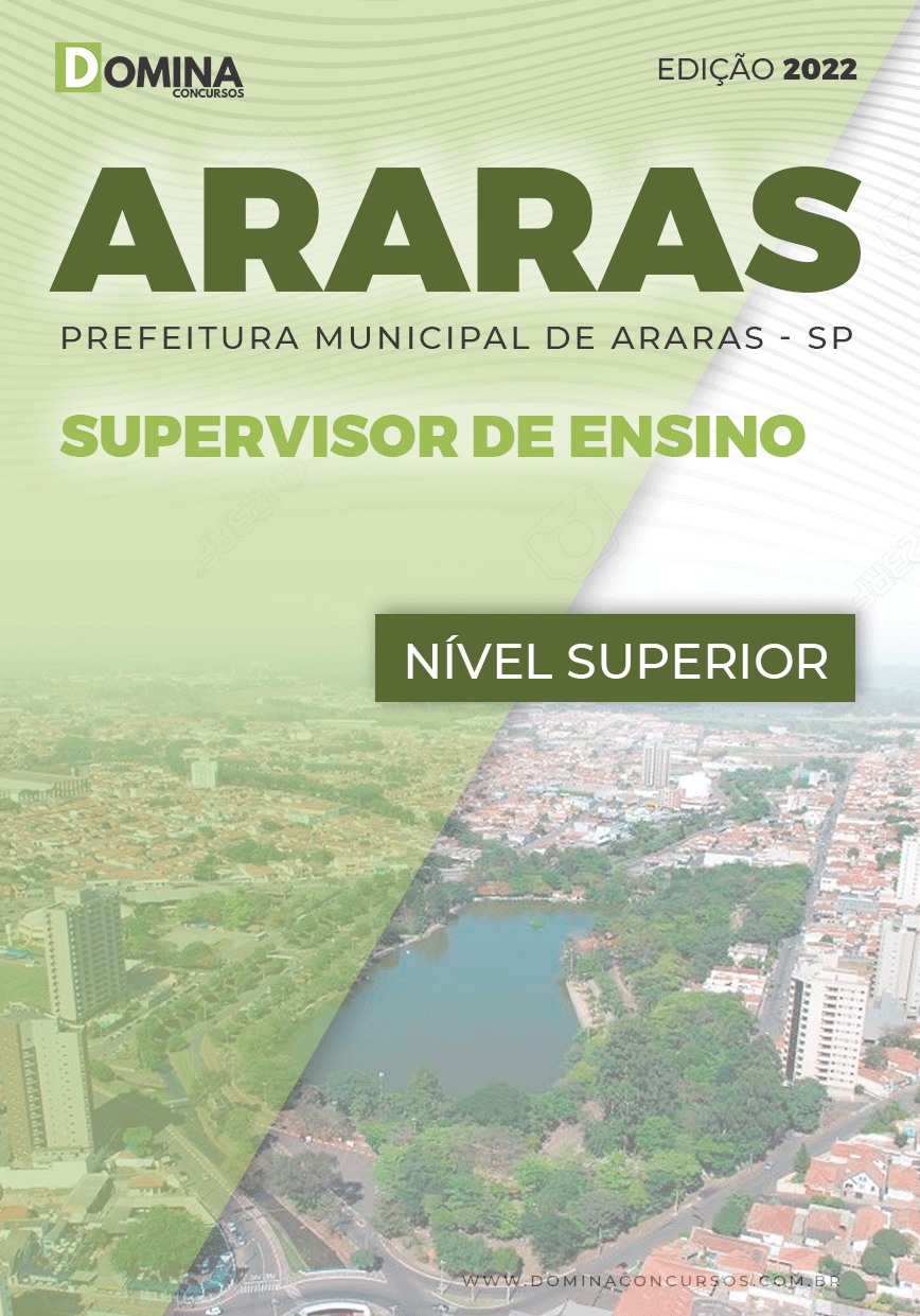 Apostila Digital Pref Araras SP 2022 Supervisor Ensino