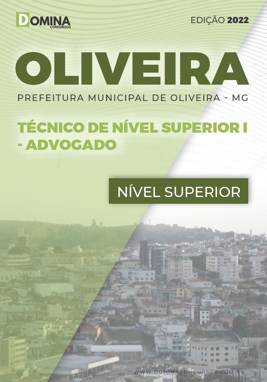 Apostila Pref Oliveira MG 2022 Técnico Nível Superior Advogado