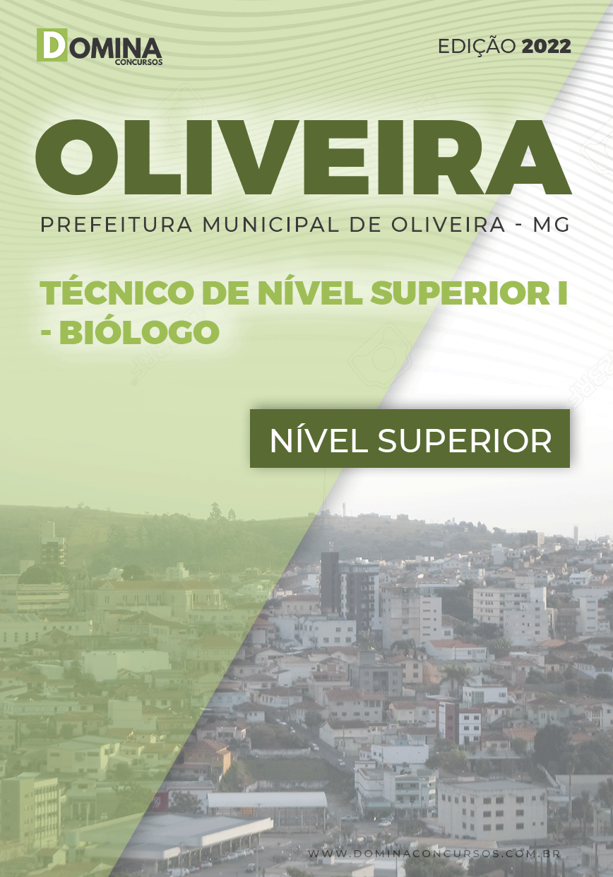 Apostila Pref Oliveira MG 2022 Técnico Nível Superior I Biólogo