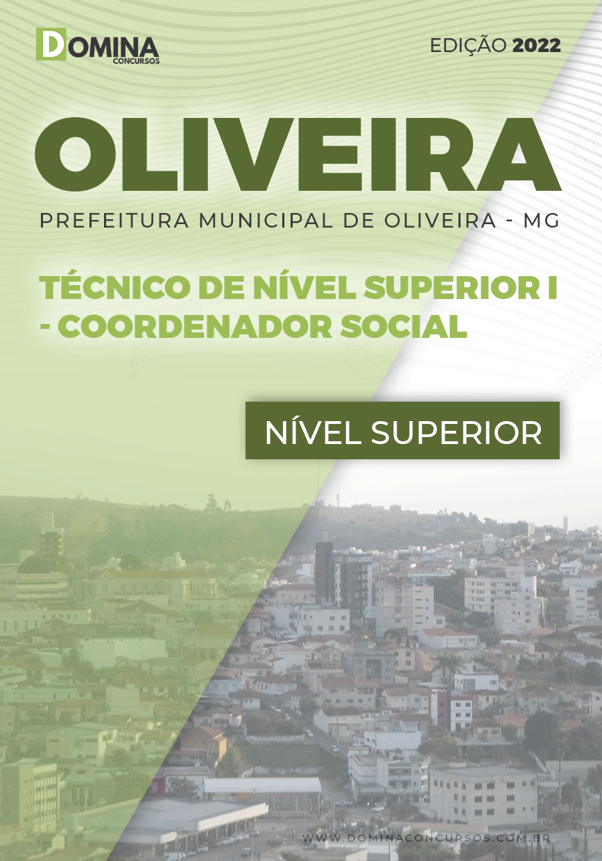 Apostila Pref Oliveira MG 2022 Téc Nível Superior I Coordenador Social