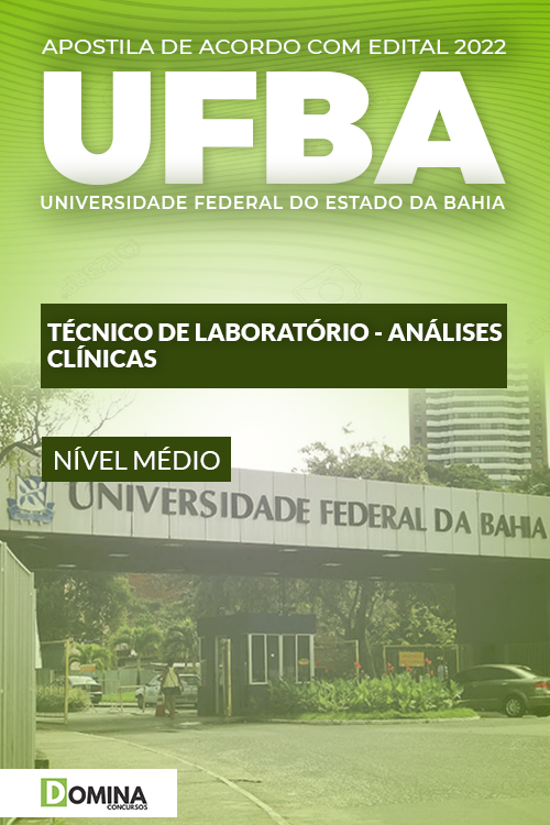 Apostila Concurso UFBA 2022 Técnico Laboratório Análises Clínicas