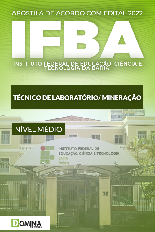Apostila Digital IFBA 2022 Técnico Laboratório Mineração
