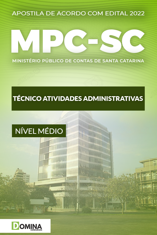 Apostila MPC SC 2022 Técnico Atividades Administrativas