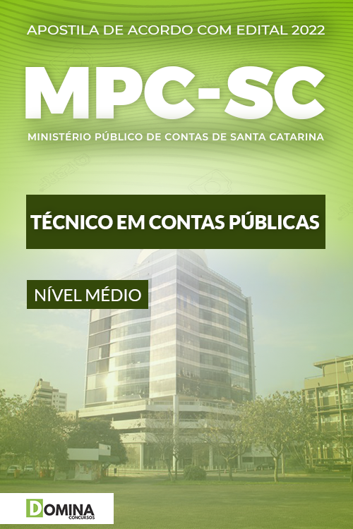 Apostila Concurso MPC SC 2022 Técnico Contas Públicas