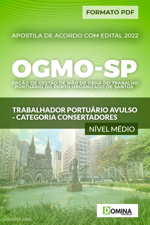 Apostila OGMO Santos SP 2022 Trabalhador Portuário Avulso