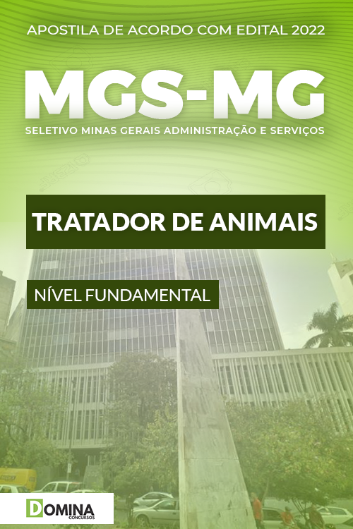 Apostila Digital Concurso MSG MG 2022 Tratador Animais