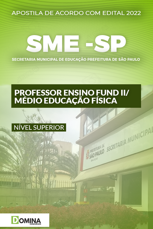Apostila SME SP 2022 Professor Ensino Fundamental II Educação Física