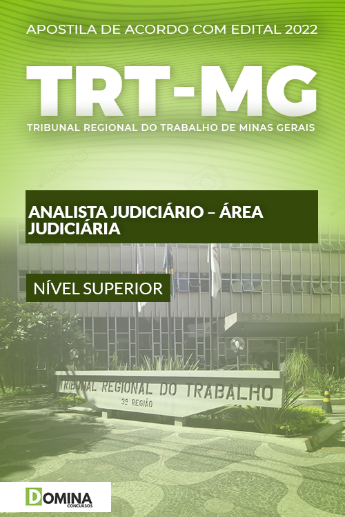 Apostila TRT MG 2022 Analista Judiciário Área Judiciária
