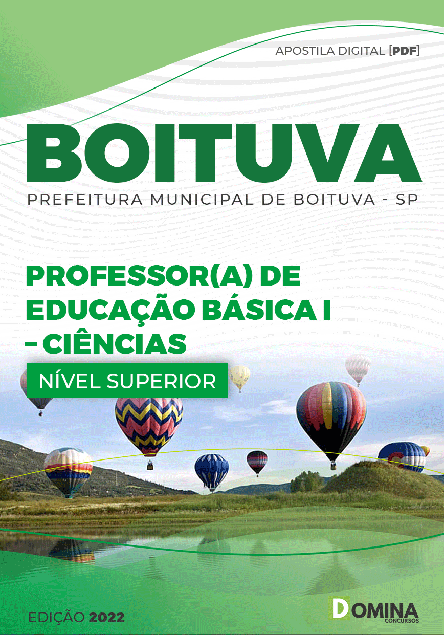 Apostila Concurso Pref Boituva SP 2022 Prof ED Básica II Ciências