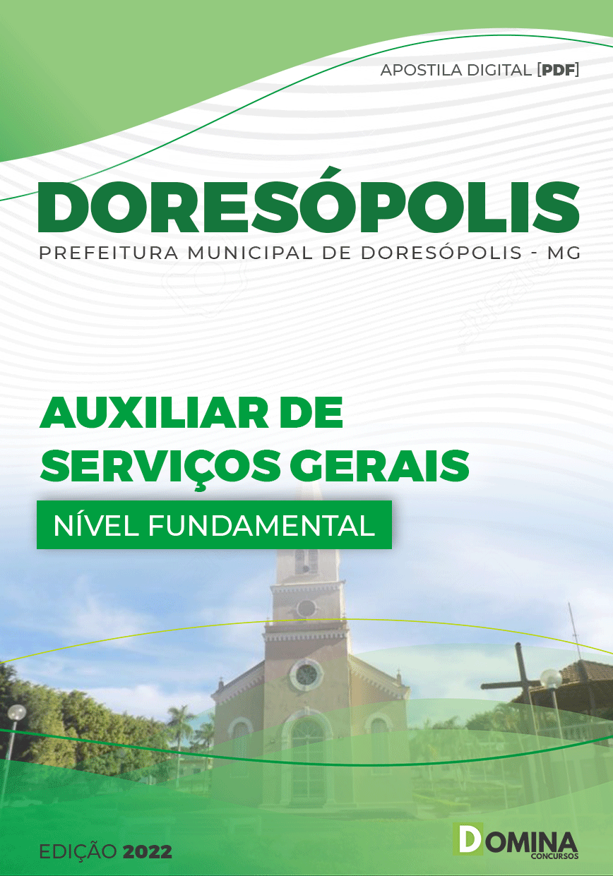 Apostila Pref Doresópolis MG 2022 Auxiliar Serviços Gerais