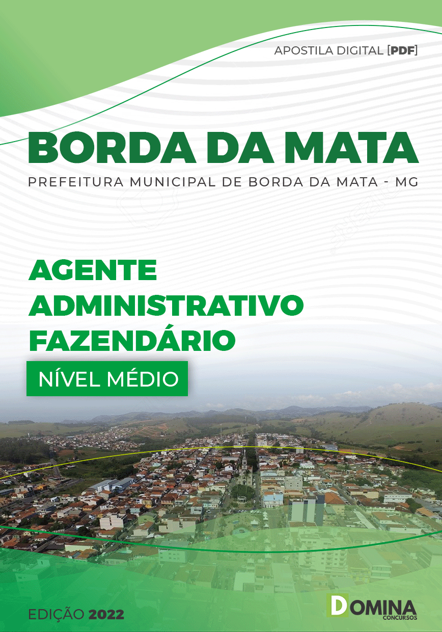 Apostila Pref Borda Mata MG 2022 Agente Administrativo Fazendário