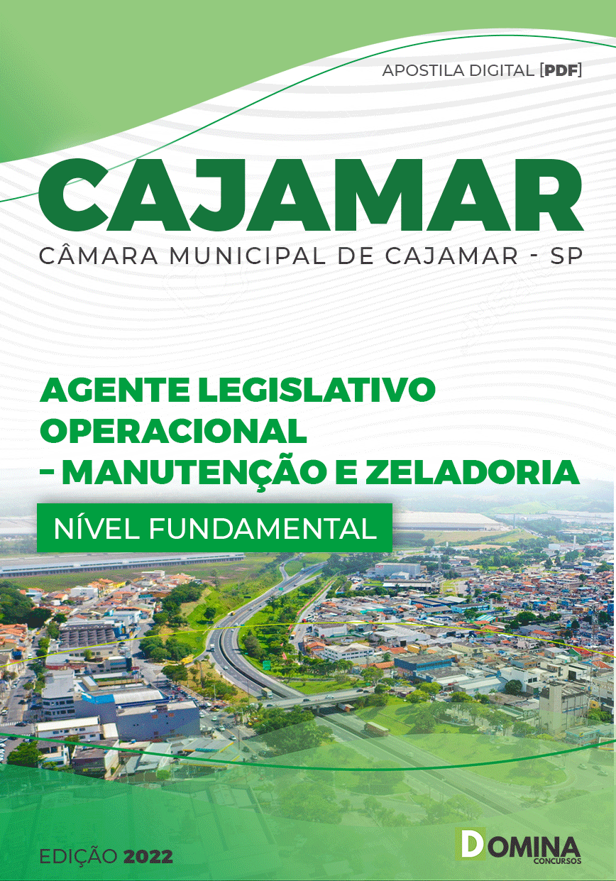 Apostila Câmara Cajamar SP 2022 Agente Legislativo Operacional