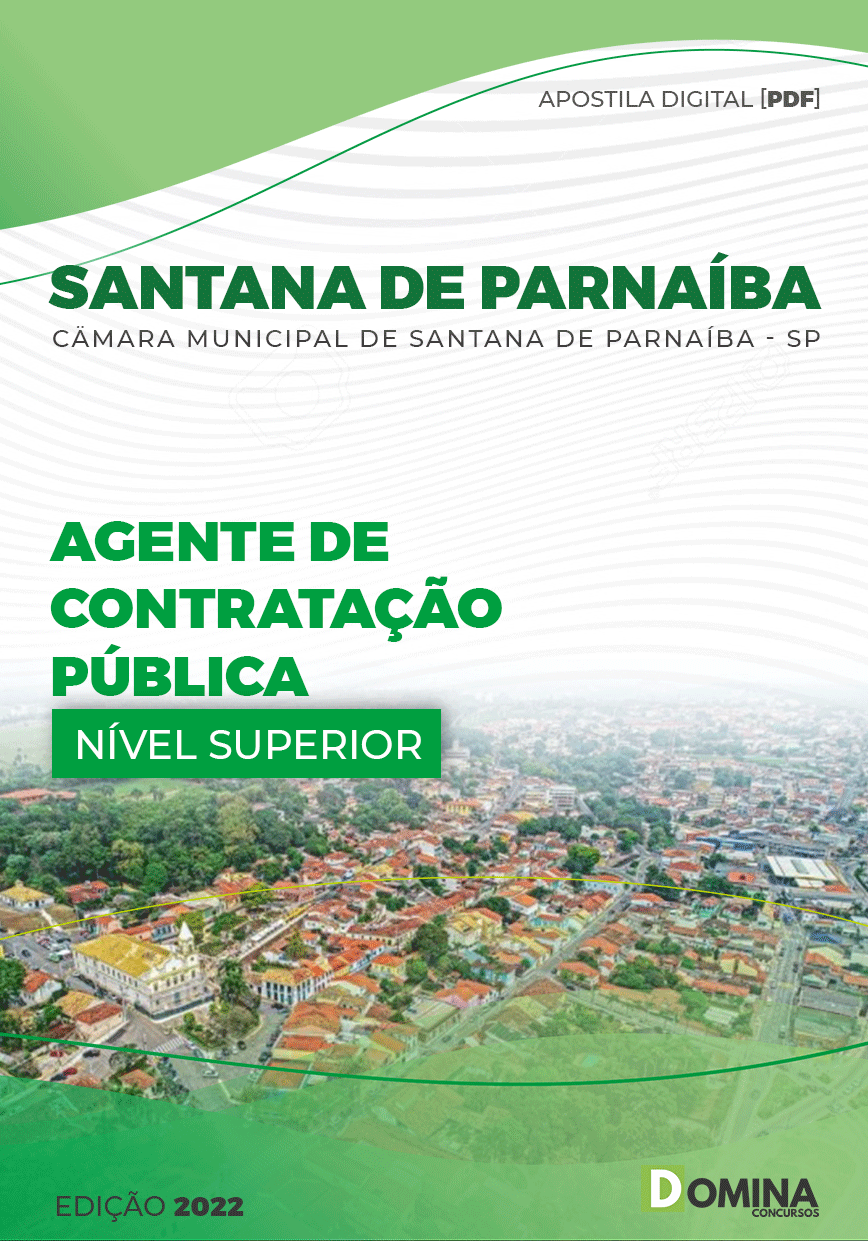 Apostila Câmara Santana Parnaíba SP 2022 Agente Contratação Publica