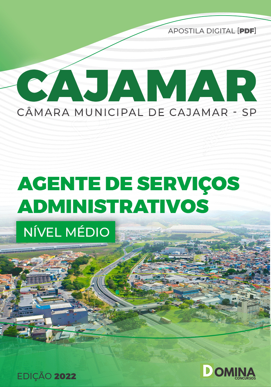 Apostila Câmara Cajamar SP 2022 Agente Serviços Administrativos