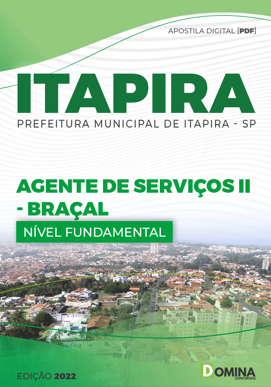 Apostila Concurso Pref Itapira SP 2022 Serviço II Braçal