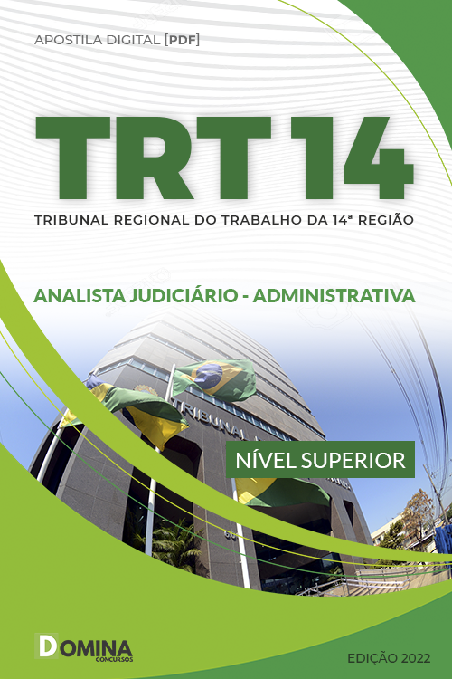 Apostila TRT 14 2022 Analista Judiciário Administração