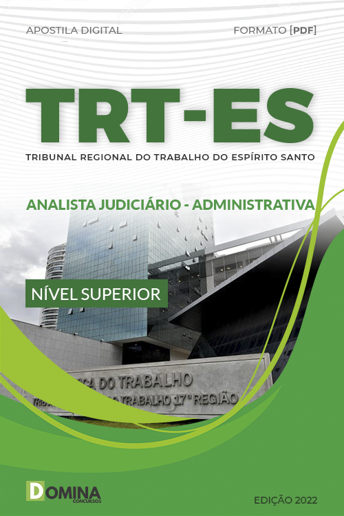 Apostila TRT ES 2022 Analista Judiciário Administrativa