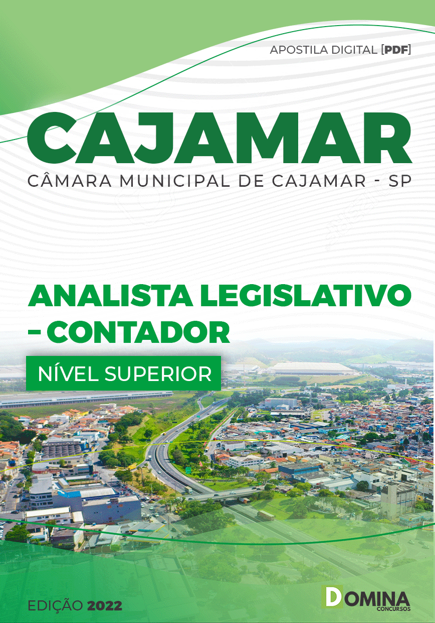 Apostila Câmara Cajamar SP 2022 Analista Legislativo Contador