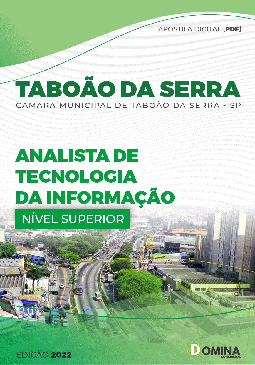 Apostila Câmara Taboão Serra SP 2022 Analista Tecnologia Informação